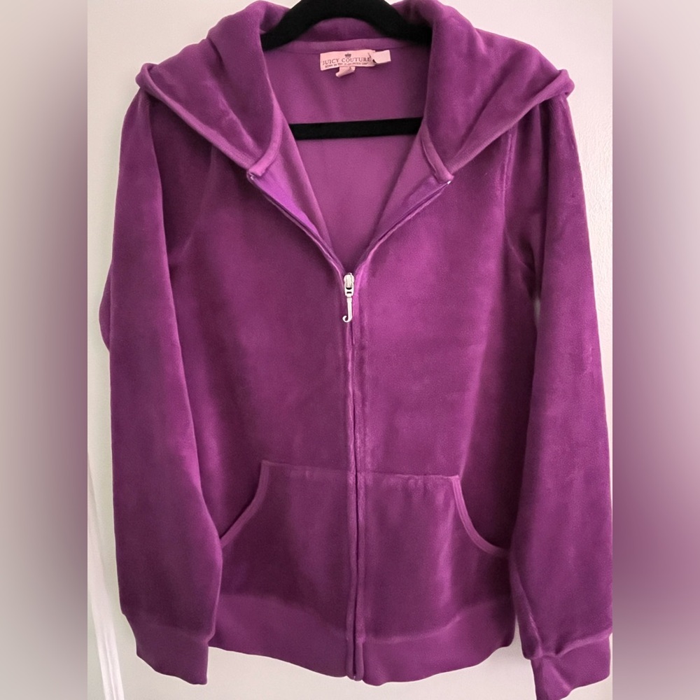 Juicy Couture girls purple Hoodie Jacket size 14 New Without Tag